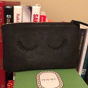 Stella and Dot mini pouch embroidered lashes